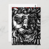 ウィリアム・ホガース獅子頭ボタンズタバーン ポストカード (正面/裏面)