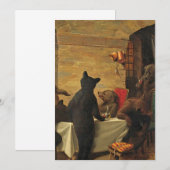 ウィリアム・ホールブルック・ビアードによるクマのカルーセル 招待状 (正面/裏面)