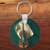 ウィリアム・マイケル・ハネットによるオールド・ヴァイオリン・スティルライフ キーホルダー (正面)