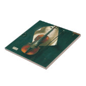 ウィリアム・マイケル・ハネットによるオールド・ヴァイオリン・スティルライフ タイル (側面)