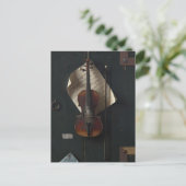 ウィリアム・マイケル・ハートネットのオールド・ヴァイオリン ポストカード (スタンド正面)