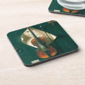ウィリアム・マイケル・ハーネットの古いバイオリン静物 コースター (左側)