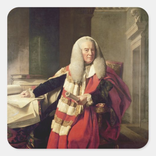 ウィリアム・マレーポートレート スクエアシール (正面)