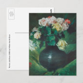 ウィリアム・メリット・チェイスによる花（別名バラ） ポストカード (正面/裏面)