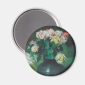 ウィリアム・メリット・チェイスによる花（別名バラ） マグネット (正面/裏面)
