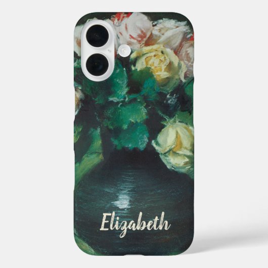 ウィリアム・メリット・チェイスによる花（別名：バラ） Case-Mate iPhoneケース (裏面)
