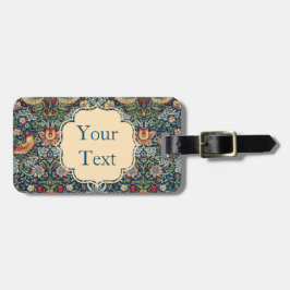 ウィリアム・モリスいちご泥棒アート荷物タグ ラゲッジタグ