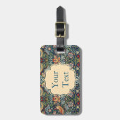 ウィリアム・モリスいちご泥棒アート荷物タグ ラゲッジタグ (正面縦)