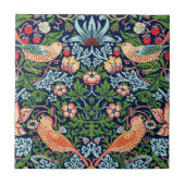 ウィリアム・モリスいちご泥棒セラミックタイル タイル (正面)