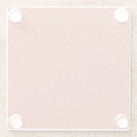 ウィリアム・モリスによるアコ葉ーズとオークの木 ガラスコースター (裏面)