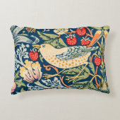 ウィリアム・モリスによるイチゴ泥棒の鳥 アクセントクッション (正面)