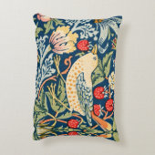 ウィリアム・モリスによるイチゴ泥棒の鳥 アクセントクッション (裏面(縦))