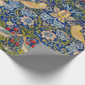 ウィリアム・モリスによるイチゴ泥棒の鳥 ラッピングペーパー (角)