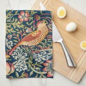 ウィリアム・モリスによるイチゴ泥棒 キッチンタオル (四つ折り)