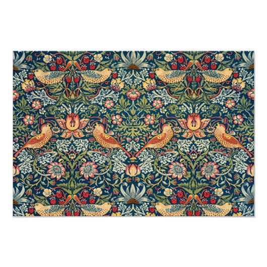 ウィリアム・モリスによるイチゴ泥棒 フォトプリント (正面)