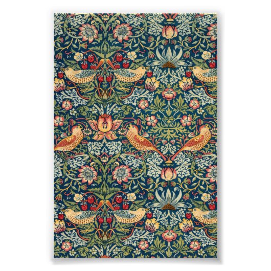 ウィリアム・モリスによるイチゴ泥棒 フォトプリント (正面)