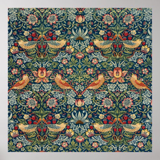 ウィリアム・モリスによるイチゴ泥棒 ポスター (正面)