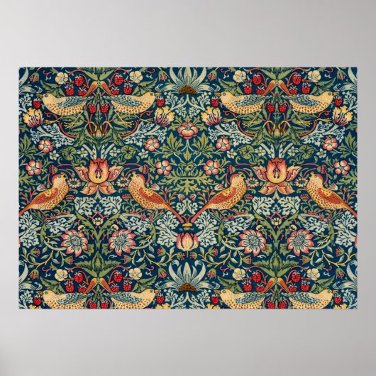 ウィリアム・モリスによるイチゴ泥棒 ポスター (正面)