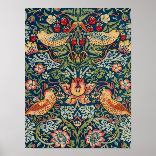 ウィリアム・モリスによるイチゴ泥棒 ポスター (正面)