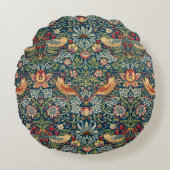 ウィリアム・モリスによるイチゴ泥棒 ラウンドクッション (正面)