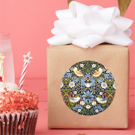 ウィリアム・モリスによるイチゴ泥棒 ラウンドシール (パーティー)