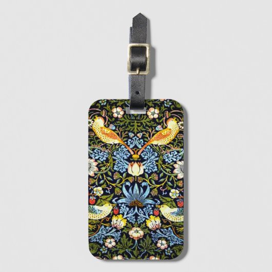 ウィリアム・モリスによるイチゴ泥棒 ラゲッジタグ (正面縦)