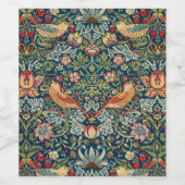 ウィリアム・モリスによるイチゴ泥棒 ワインラベル (シングルラベル)