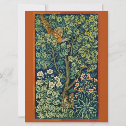 ウィリアム・モリスによるキジの木 (Pheasant Bird in a Tree by Willi カード (正面)