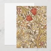 ウィリアム・モリスによるゴールデンリリー・パターンVer.2 招待状 (正面/裏面)