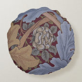 ウィリアム・モリスによるセント・ジェームス・アカンサス葉パターン ラウンドクッション (裏面)