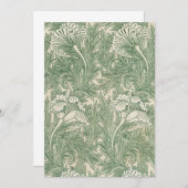 ウィリアム・モリスによるチューリップパターン(1875) 招待状 (正面/裏面)