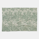 ウィリアム・モリスによるチューリップ、ヴィンテージ花卉芸術 キッチンタオル (横)