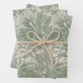 ウィリアム・モリスによるチューリップ、ヴィンテージ フラワーのアート ラッピングペーパーシート (インサイチュ)