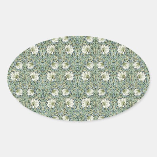 ウィリアム・モリスによるパンペネル 楕円形シール (正面)