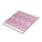 ウィリアム・モリスによるピンクのチューリップパターン タイル (側面)