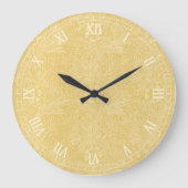 ウィリアム・モリスによるマリゴールド、ビンテージガーデンの花 ラージ壁時計 (正面)