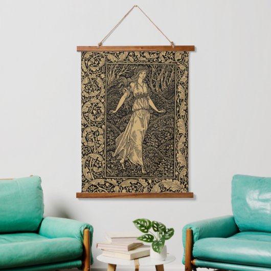 ウィリアム・モリスによる世界を超えた森 吊り下げ型タペストリー (リビング)
