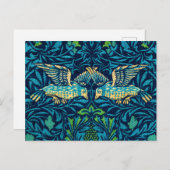 ウィリアム・モリスによる鳥の青 ポストカード (正面/裏面)