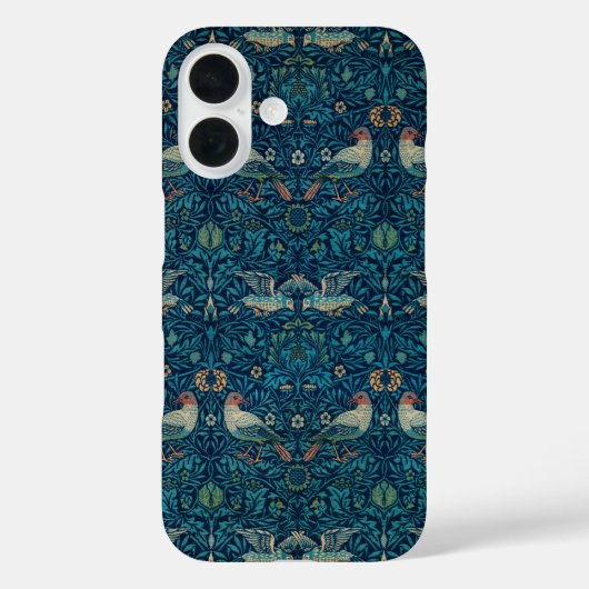 ウィリアム・モリスによる『鳥』、ビンテージガーデンテキスタイルアート Case-Mate iPhoneケース (裏面)