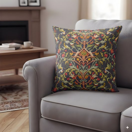 ウィリアム・モリスにインスパイアされた装飾デザイン クッション