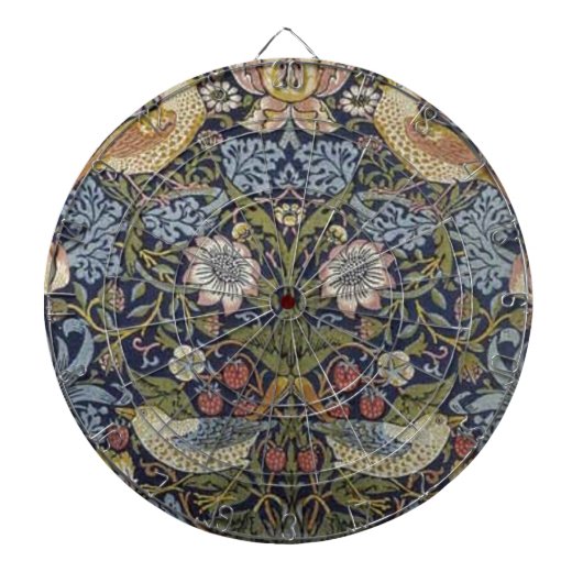 ウィリアム・モリスのいちごの盗人のデザイン1883年 ダーツボード (正面)