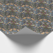 ウィリアム・モリスのいちごの盗人のデザイン1883年 ラッピングペーパー (角)