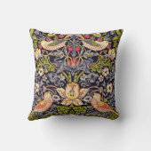 ウィリアム・モリスのいちごの盗人の花柄アールヌーボー クッション (裏面)