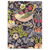 ウィリアム・モリスのいちごの盗人の花柄アールヌーボー クリップボード (裏面)