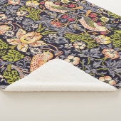 ウィリアム・モリスのいちごの盗人の花柄アールヌーボー シェルパブランケット (3/4)