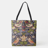 ウィリアム・モリスのいちごの盗人の花柄アールヌーボー トートバッグ (正面)