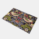 ウィリアム・モリスのいちごの盗人の花柄アールヌーボー ドアマット (アングル)