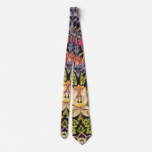 ウィリアム・モリスのいちごの盗人の花柄アールヌーボー ネクタイ (裏面)