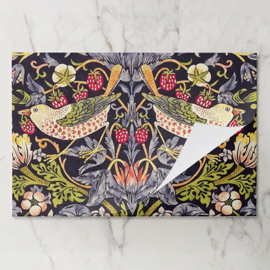 ウィリアム・モリスのいちごの盗人の花柄アールヌーボー ペーパーパッド (折り畳み)