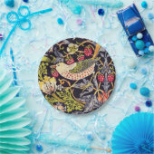 ウィリアム・モリスのいちごの盗人の花柄アールヌーボー ペーパープレート (パーティー)